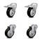 Service Caster 4 Inch Black Polyurethane Swivel Bolt Hole Caster Set with 2 Total Lock Brake SCC-BHTTL20S414-PPUB-BLK-2-S-2 - alternate 1